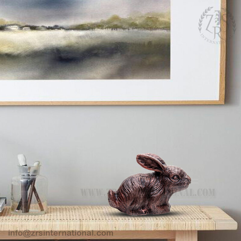 Rabbit Pet Urn- antique copper finish